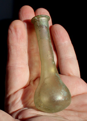 Glass Bottle, Roman, Unguentarium, Candlestick, ca. 1st-3rd Cent AD